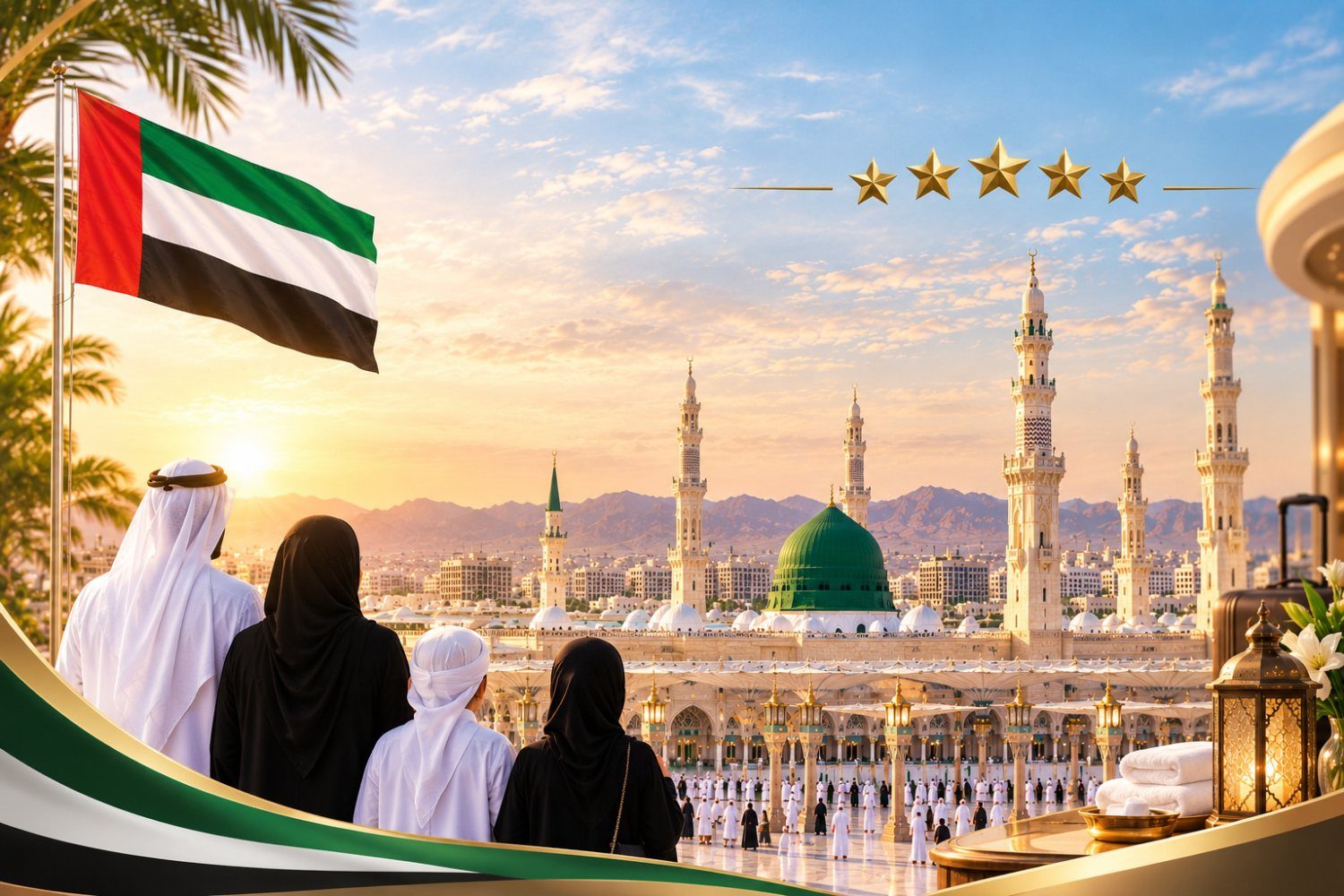 باقة العمرة خمس نجوم للعيد الوطني الاماراتي (مكة و المدينة) - 4 ليال [بداية من المدينة]
